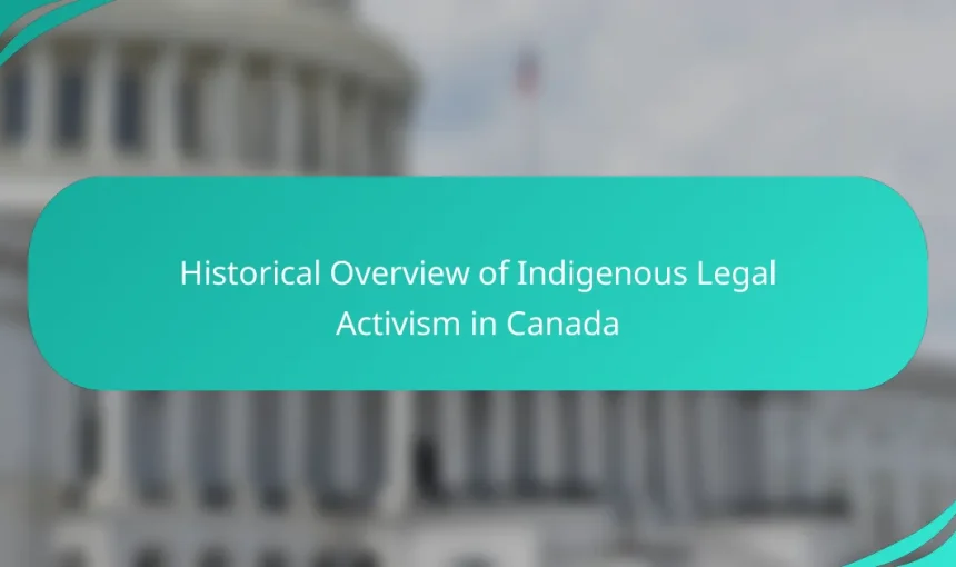 Historical Overview of Indigenous Legal Activism in Canada