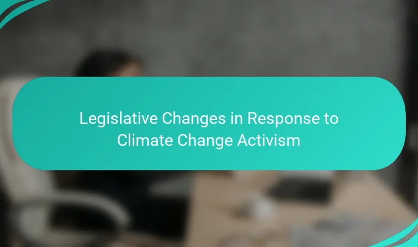 Legislative Changes in Response to Climate Change Activism