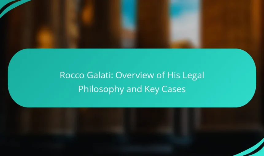 Rocco Galati: Overview of His Legal Philosophy and Key Cases