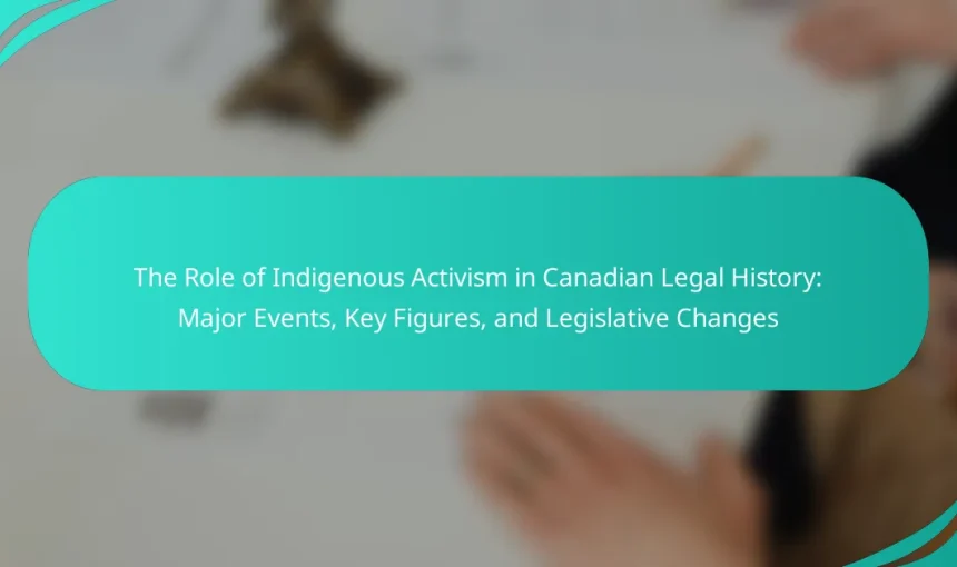 The Role of Indigenous Activism in Canadian Legal History: Major Events, Key Figures, and Legislative Changes