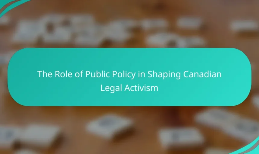 The Role of Public Policy in Shaping Canadian Legal Activism