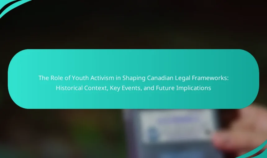 The Role of Youth Activism in Shaping Canadian Legal Frameworks: Historical Context, Key Events, and Future Implications