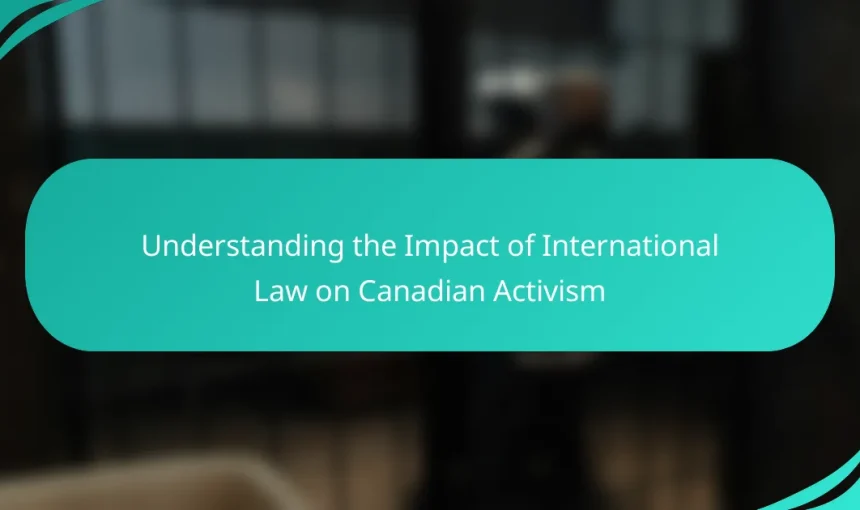 Understanding the Impact of International Law on Canadian Activism