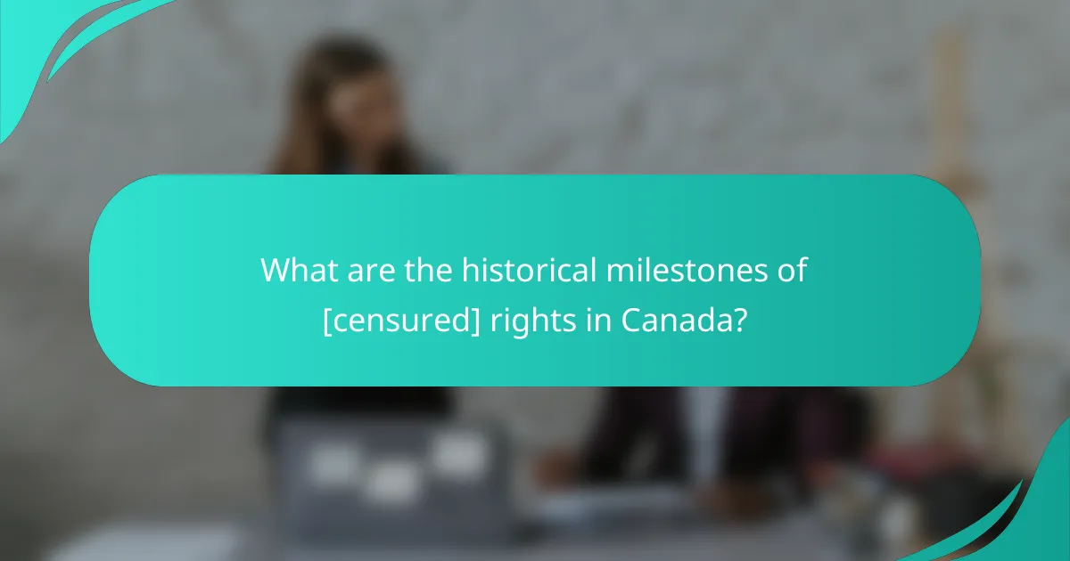 What are the historical milestones of [censured] rights in Canada?