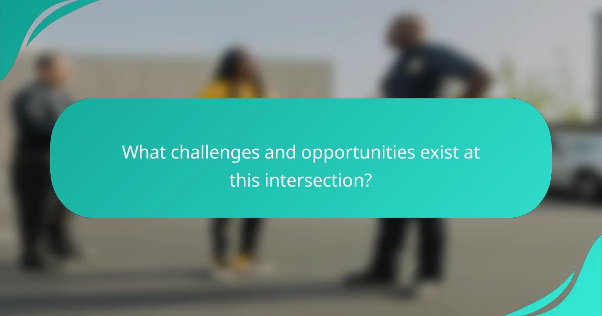 What challenges and opportunities exist at this intersection?