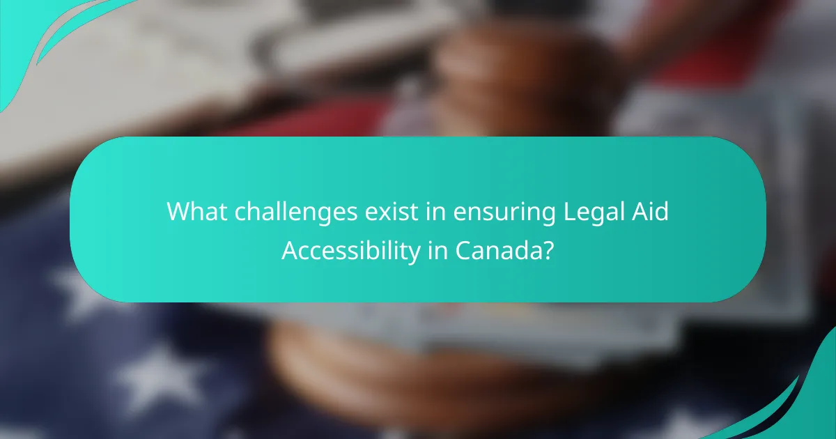What challenges exist in ensuring Legal Aid Accessibility in Canada?