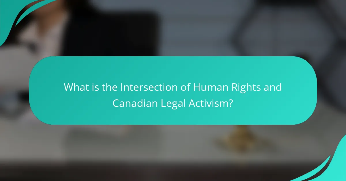 What is the Intersection of Human Rights and Canadian Legal Activism?